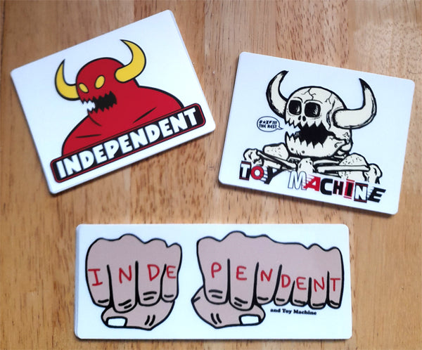 Independent Trucks X Toy Machine Skateboard Stickers