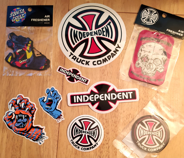 Santa Cruz & Independent Trucks Stickers & Air Fresheners Back In!