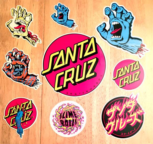 Brand New Stickers from Santa Cruz, along with the Classics!!