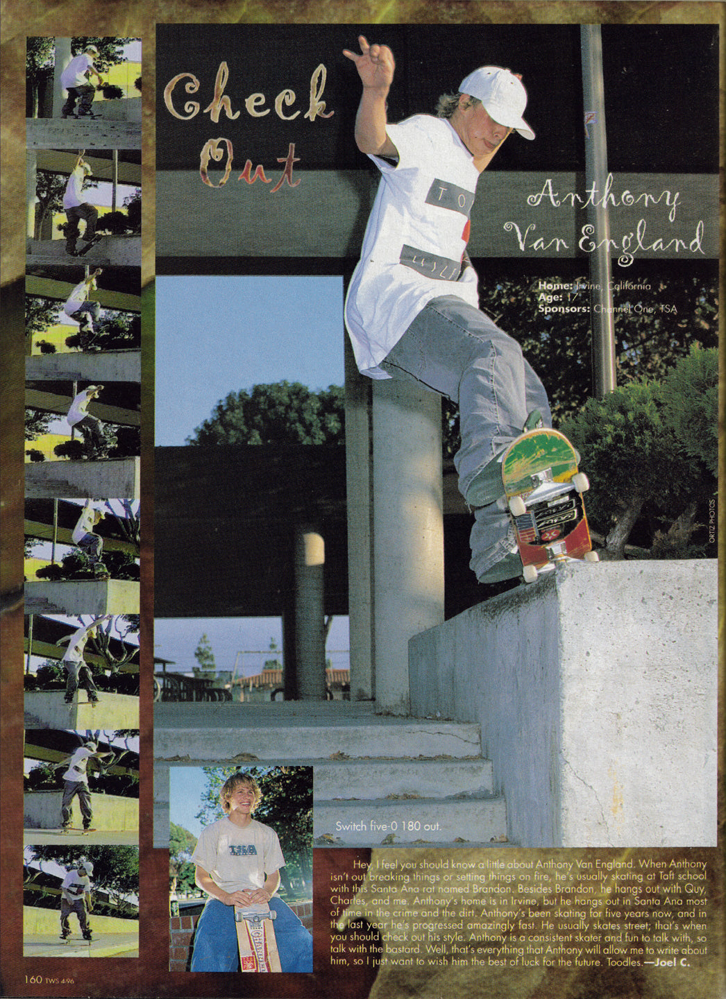 About Anthony Van Engelen - Pro Skateboarder Profile, Biography and History