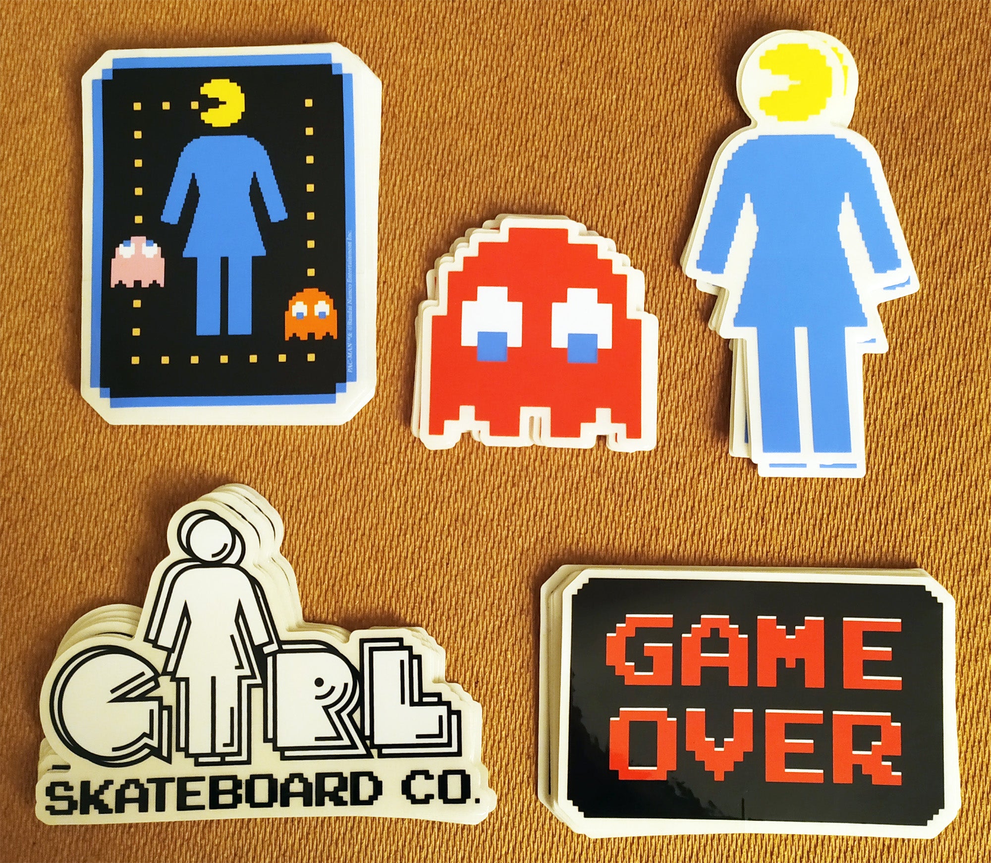 Girl Skateboards x Pac-Man Skateboard Stickers just added!