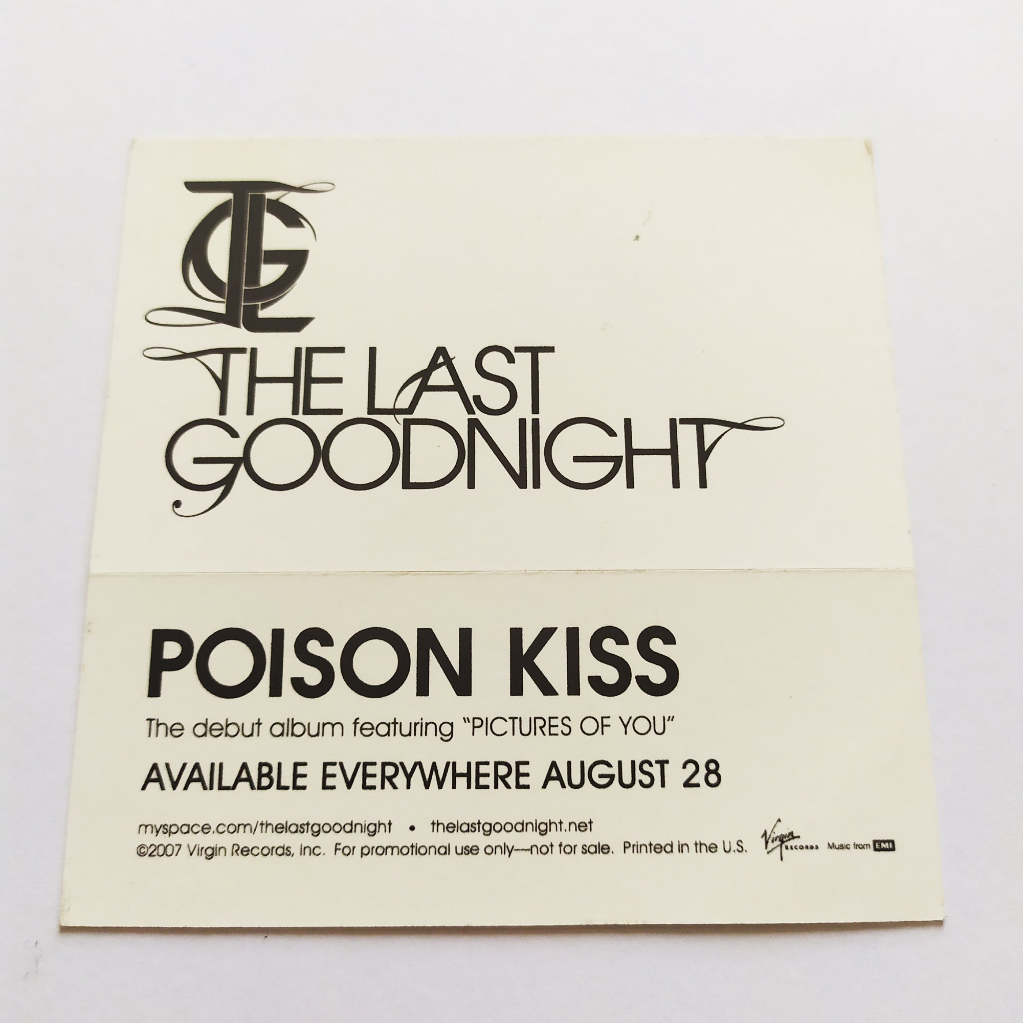 The Last Goodnight - Poison Kiss Music Sticker - SkateboardStickers.com