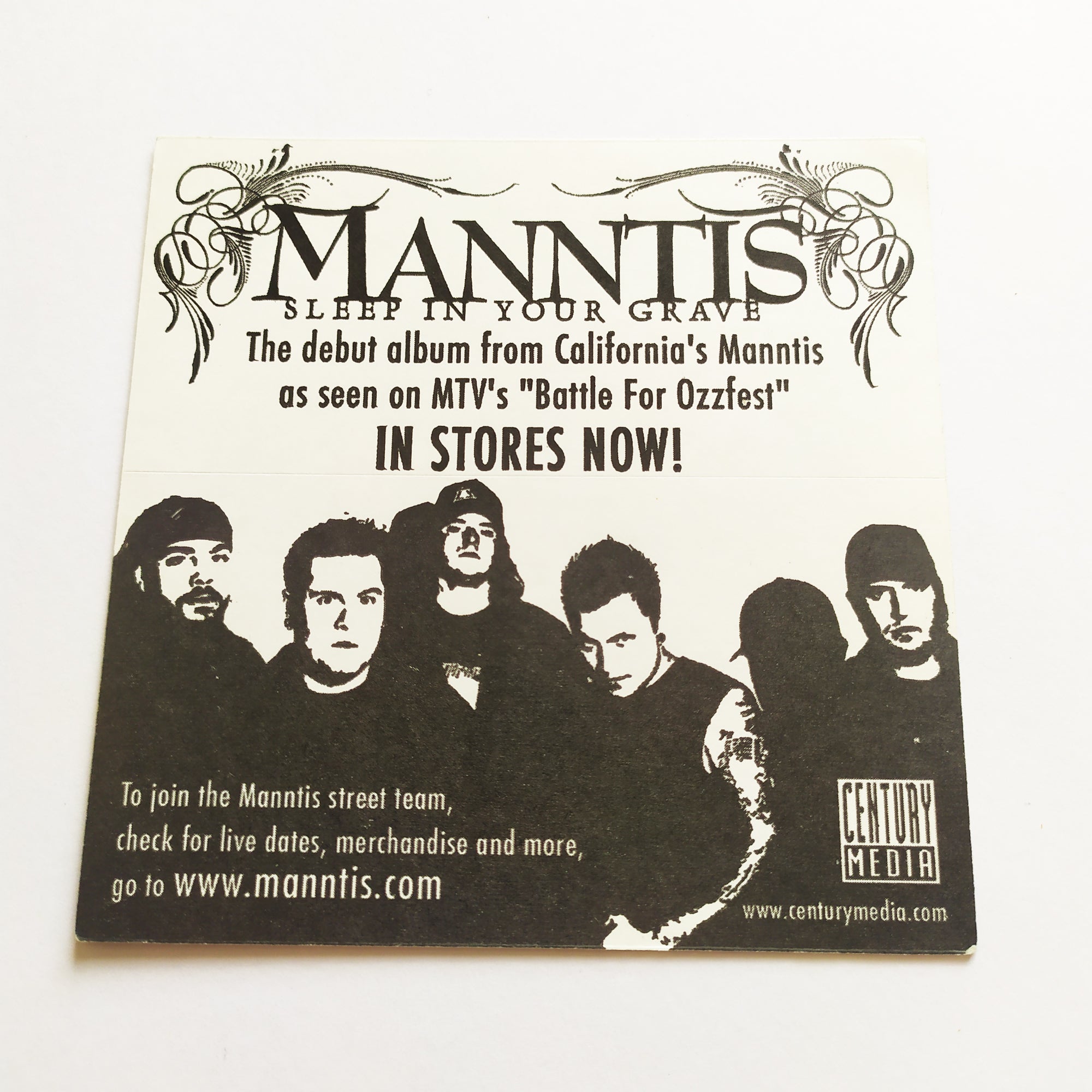 Manntis - Sleep In Your Grave Music Sticker - SkateboardStickers.com