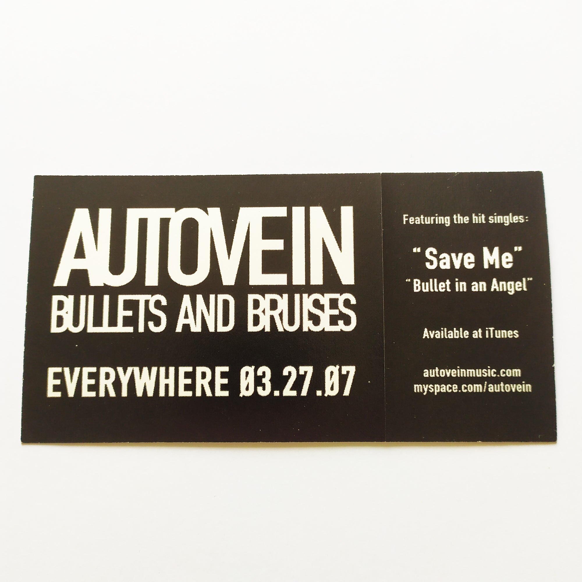 Autovein - Bullets And Bruises Music Sticker - SkateboardStickers.com