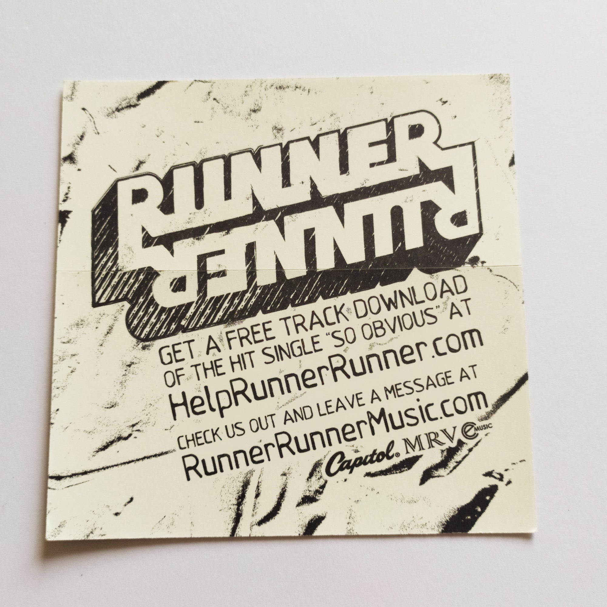 Runner Runner - Music Sticker - SkateboardStickers.com