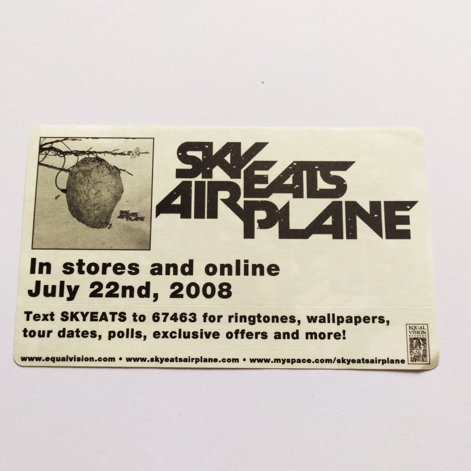 Sky Eats Airplane - Music Sticker - SkateboardStickers.com