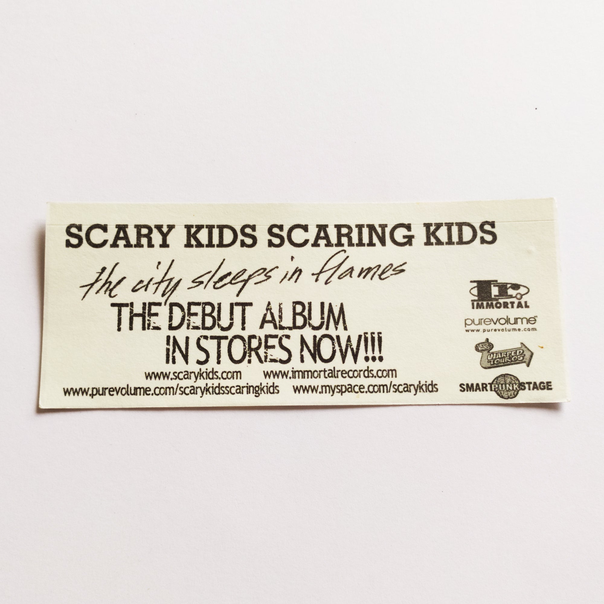 Scary Kids Scaring Kids - The City Sleeps In Flames Music Sticker - SkateboardStickers.com