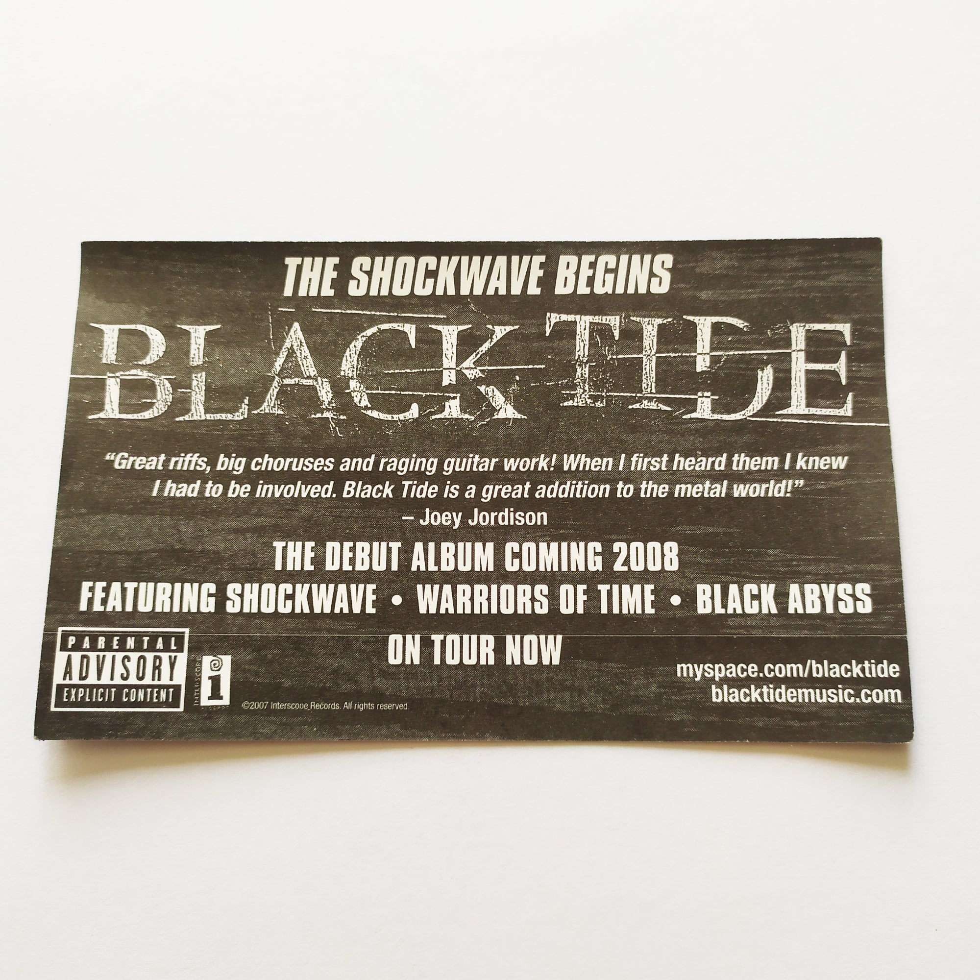 Black Tide - The Shockwave Begins Music Sticker - SkateboardStickers.com