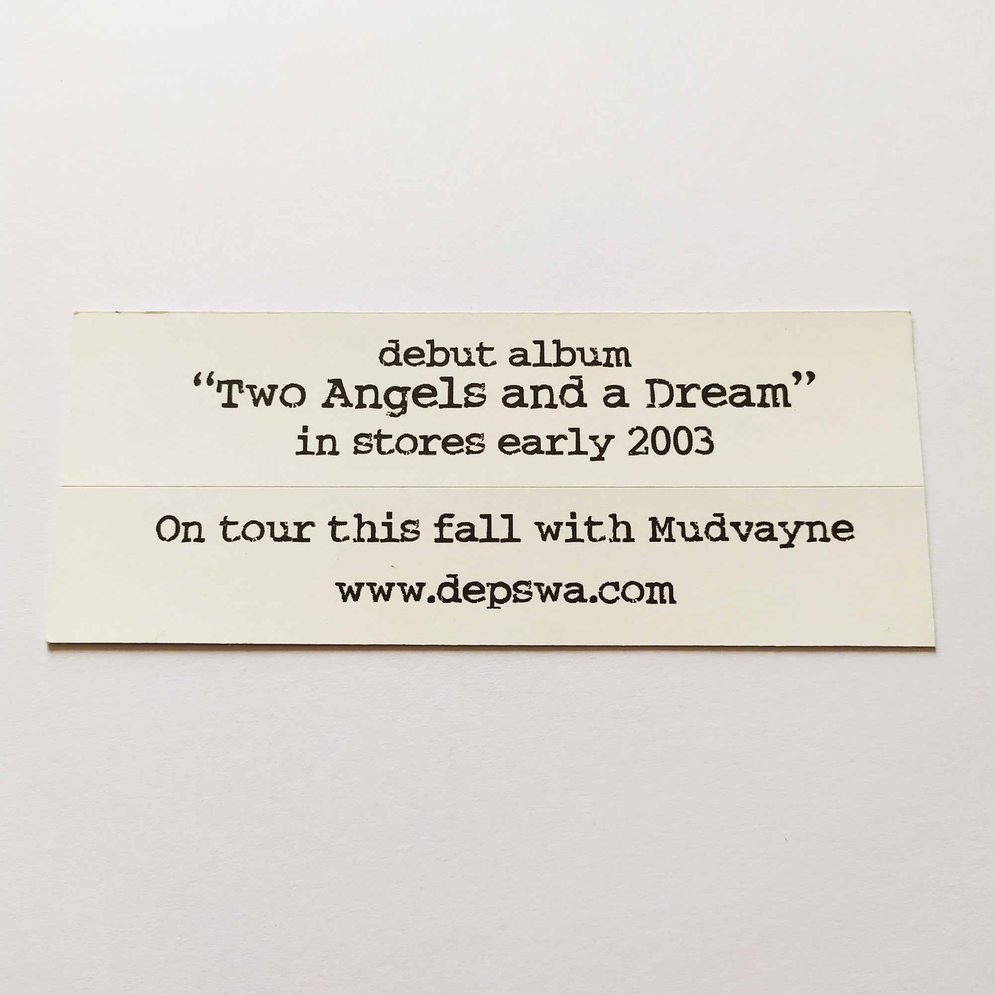 Depswa - Two Angels And A Dream Music Sticker - SkateboardStickers.com