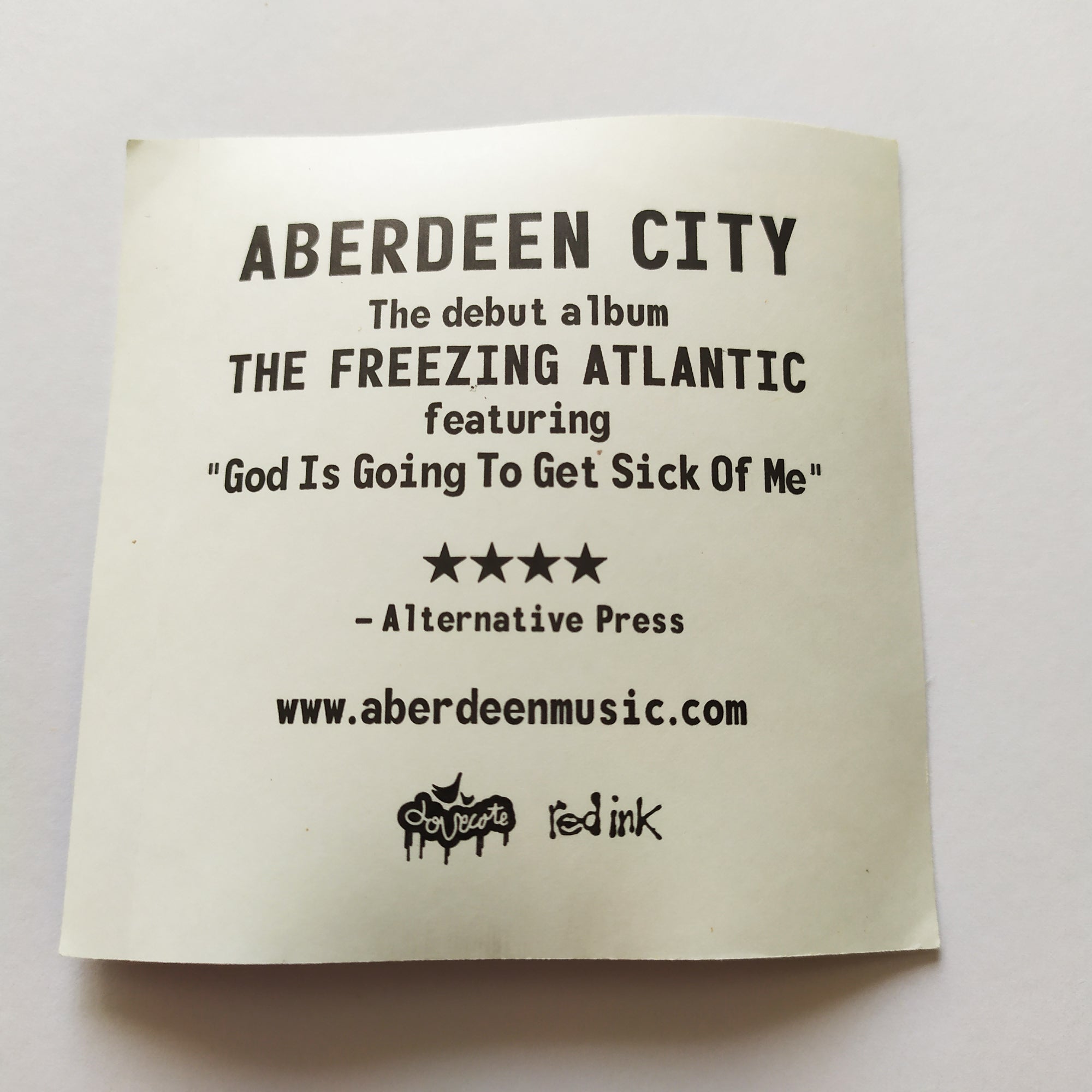 Aberdeen City - The Freezing Atlantic Music Sticker - SkateboardStickers.com