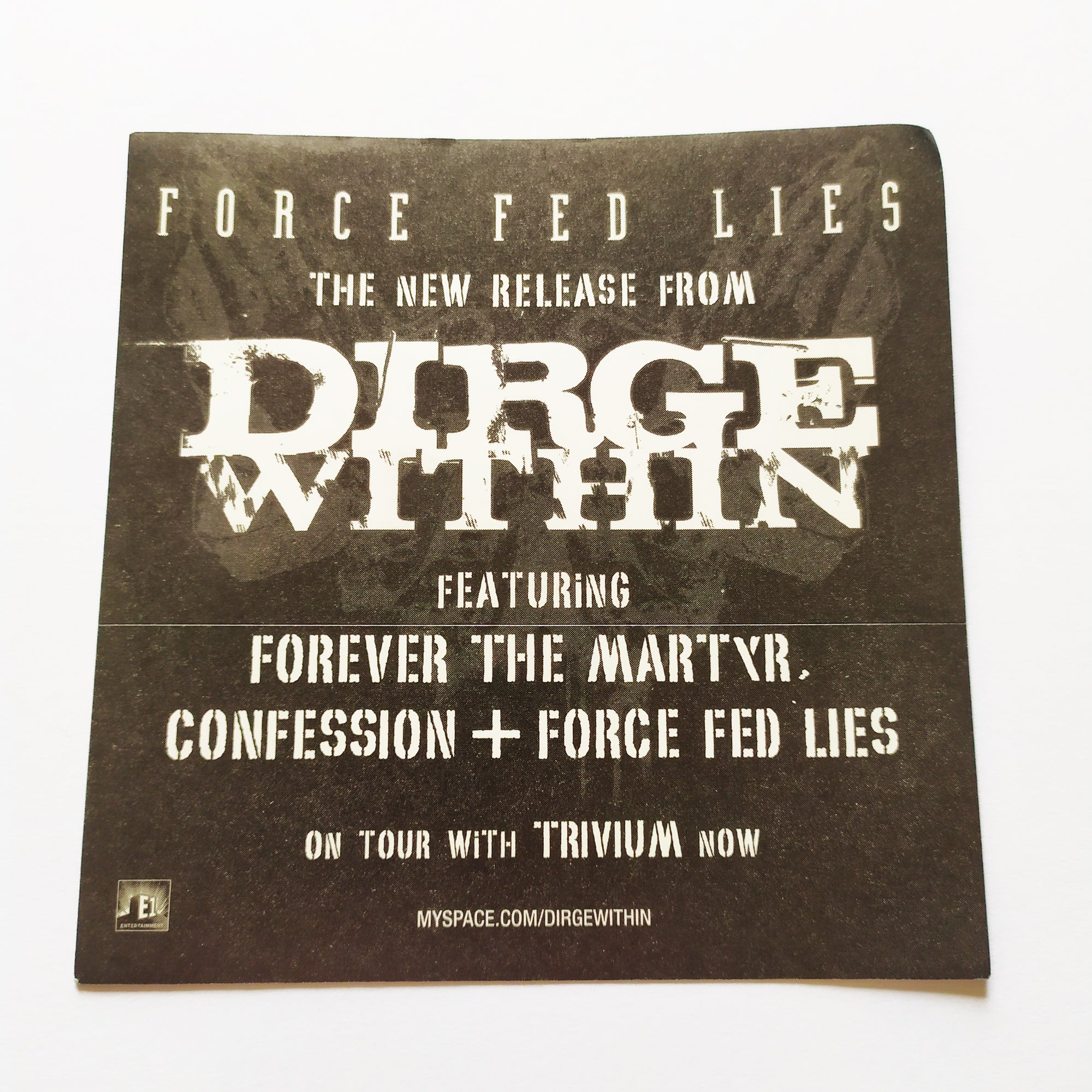 Dirge Within - Force Fed Lies Music Sticker - SkateboardStickers.com