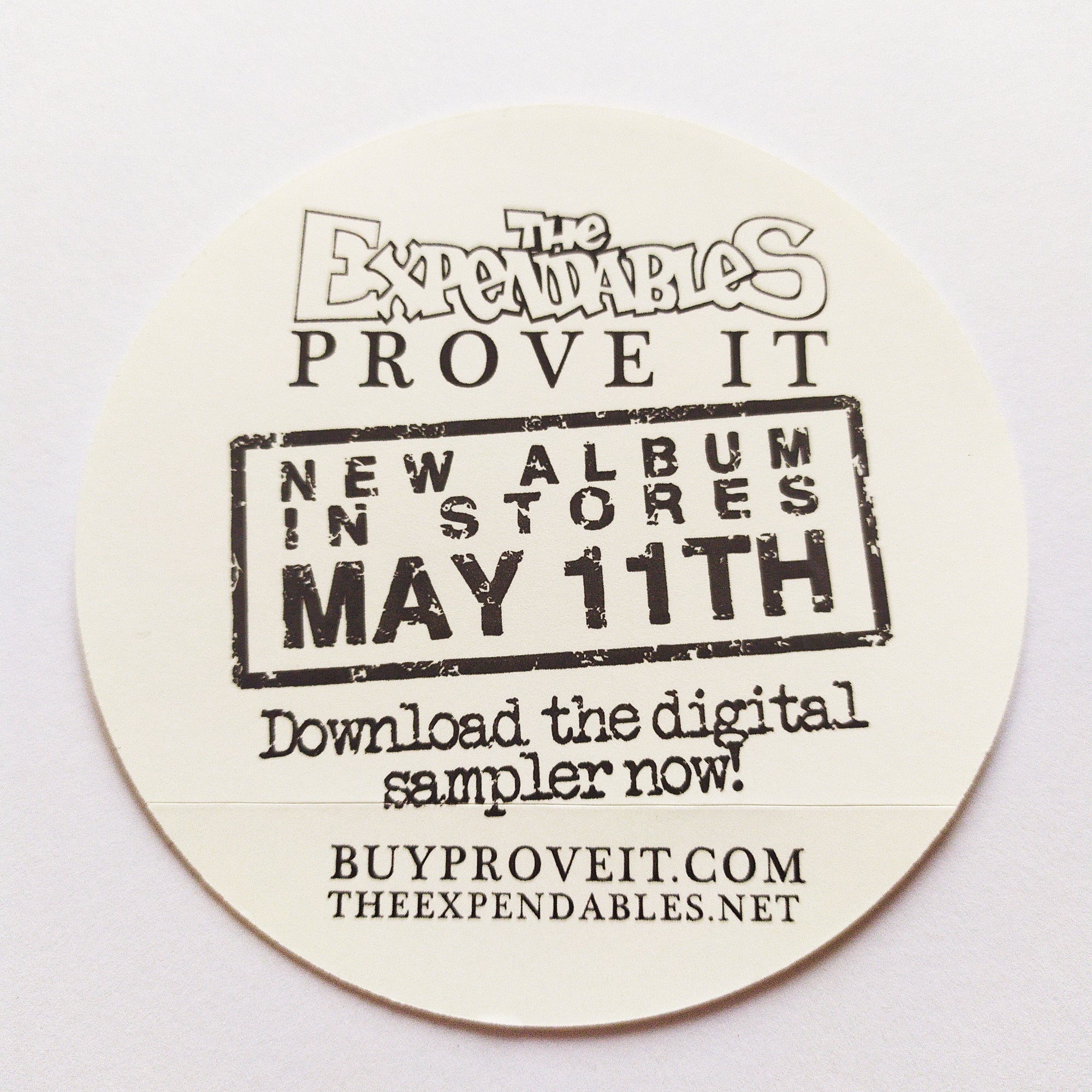 The Expendables - Prove It Music Sticker - SkateboardStickers.com