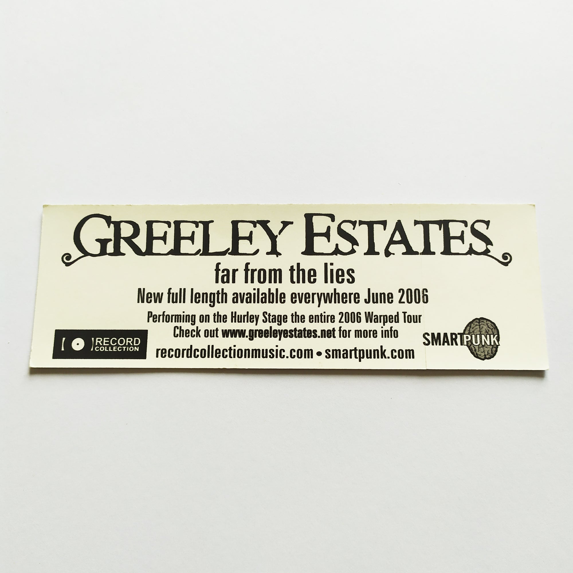 Greeley Estates - Far From The Lies Music Sticker - SkateboardStickers.com