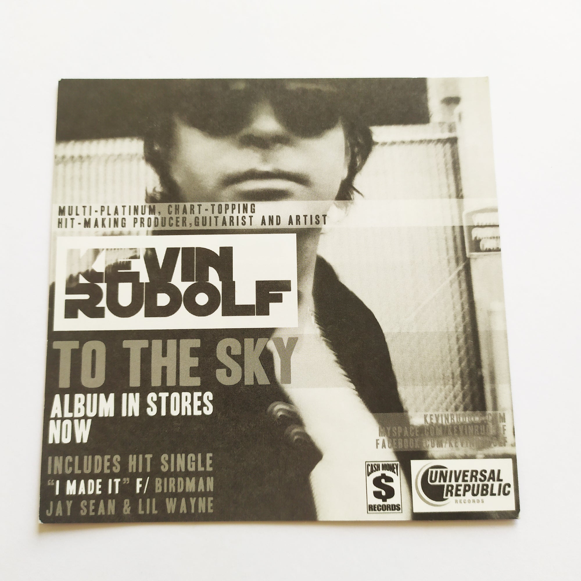 Kevin Rudolf - To The Sky Music Sticker - SkateboardStickers.com