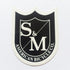 S&M Die Cut Black/White Shield BMX Sticker / Decal - medium - SkateboardStickers.com