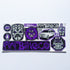 Fit Bike Co. BMX Sticker / Decal Sheet - 12 Stickers Purple - SkateboardStickers.com