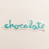 Chocolate Chunk Logo Skateboard Sticker - Aqua - 14 cm across approx.