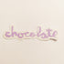 Chocolate Chunk Logo Skateboard Sticker - Lilac - 8cm across approx