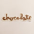 Chocolate Chunk Logo Skateboard Sticker - Brown - 14 cm across approx.