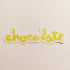 Chocolate Chunk Logo Skateboard Sticker - Lime Green - 14 cm across approx.