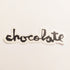 Chocolate Chunk Logo Skateboard Sticker - Black - 14 cm across approx.