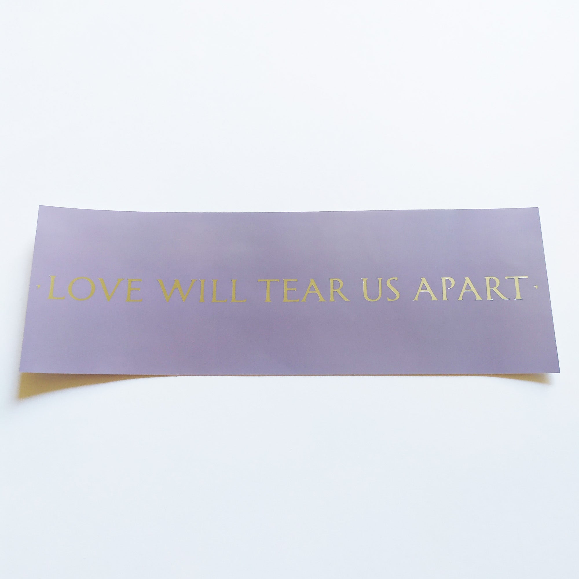 Color Bars X Joy Division "Love Will Tear Us Apart" Skateboard Sticker - SkateboardStickers.com