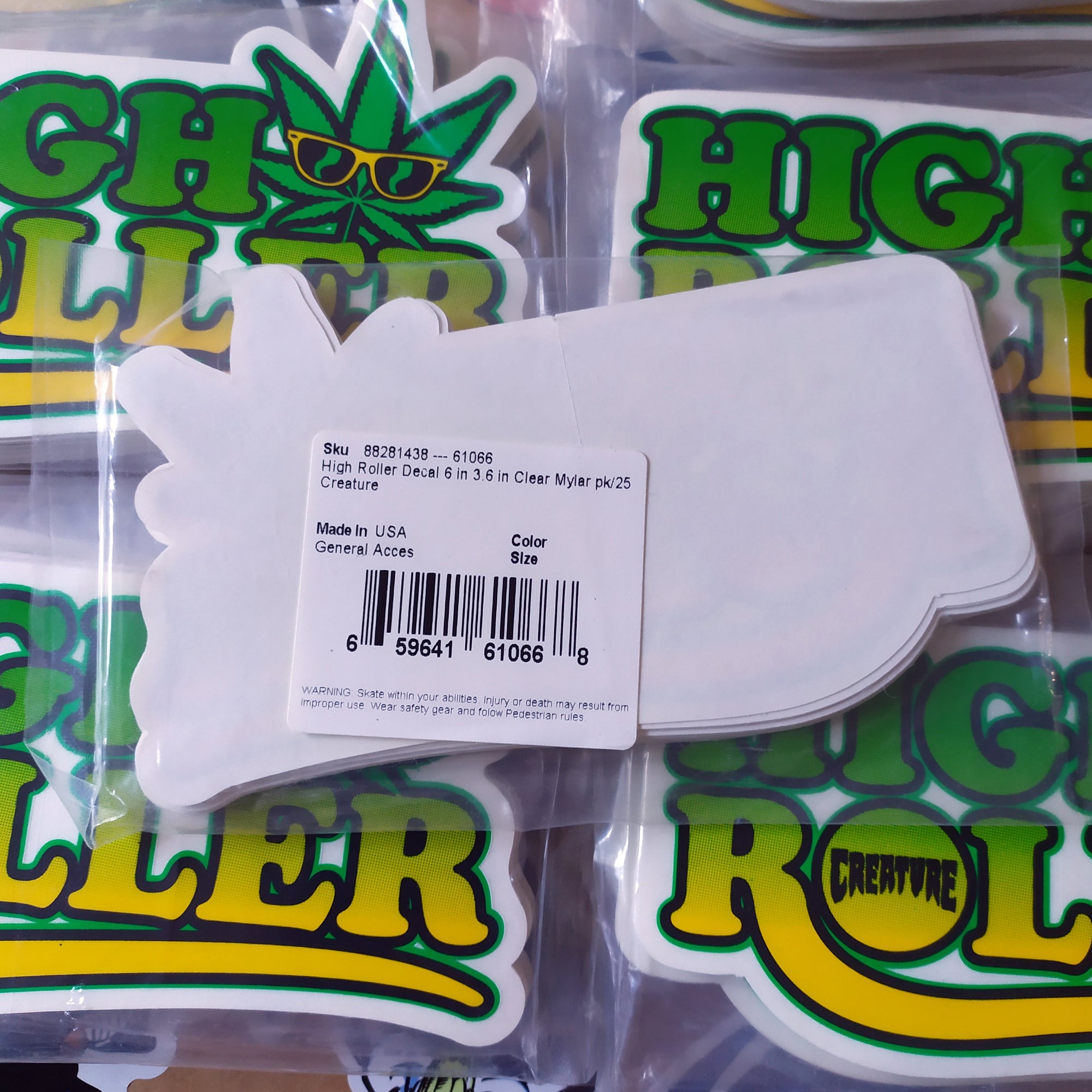 Creature Skateboards - 25 x High Roller Stickers Pack Bundle SEALED