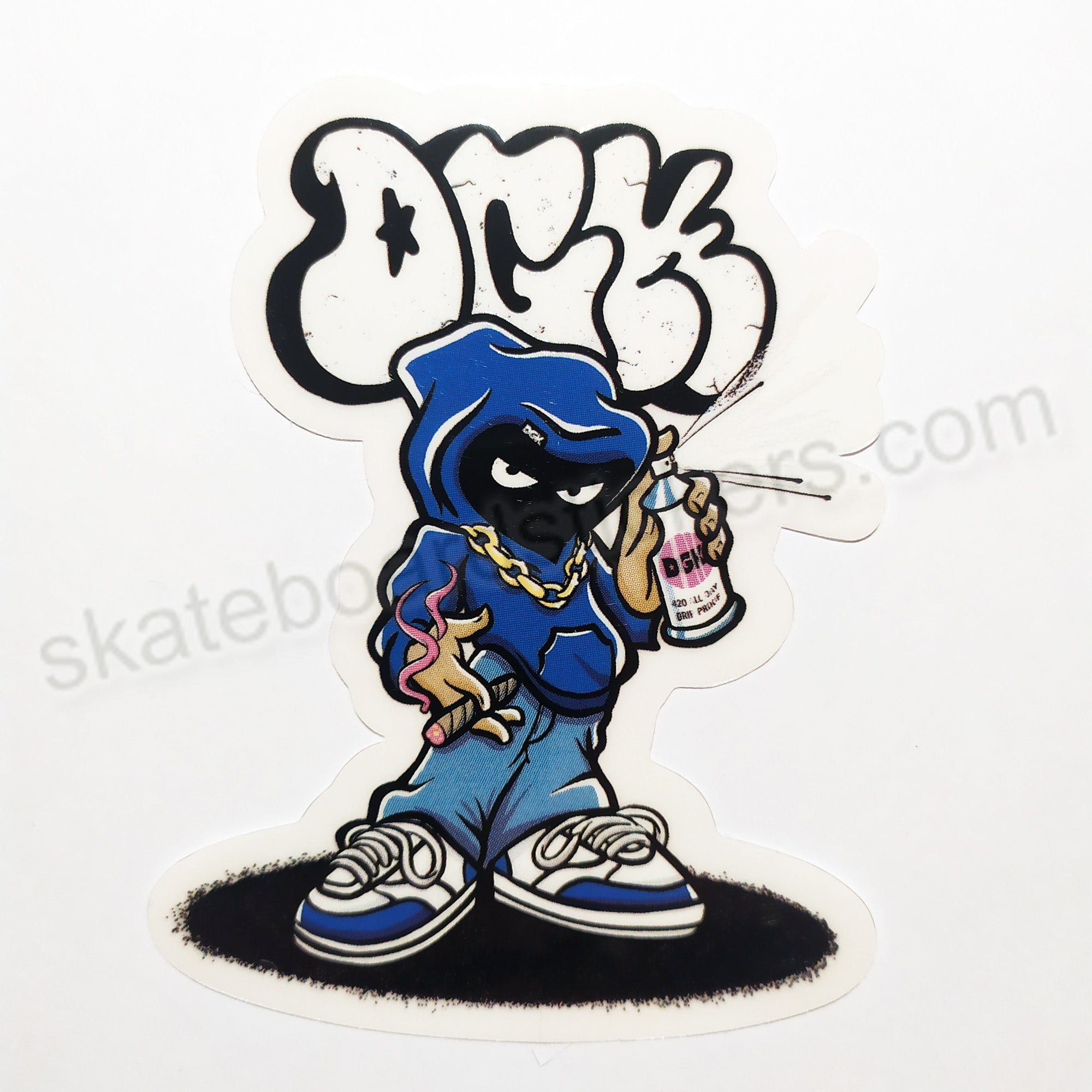 DGK / Dirty Ghetto Kids "Menace" Skateboard Sticker - 10 cm x 7.5 cm approx