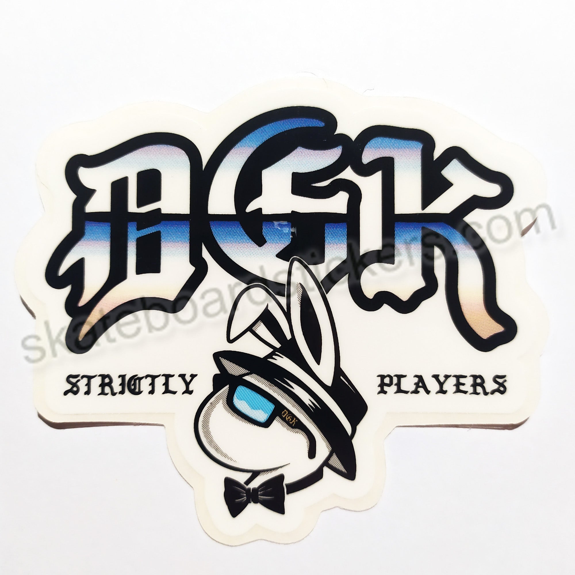 DGK / Dirty Ghetto Kids "Strictly Players" Skateboard Sticker - 8.5 cm x 7.5 cm approx