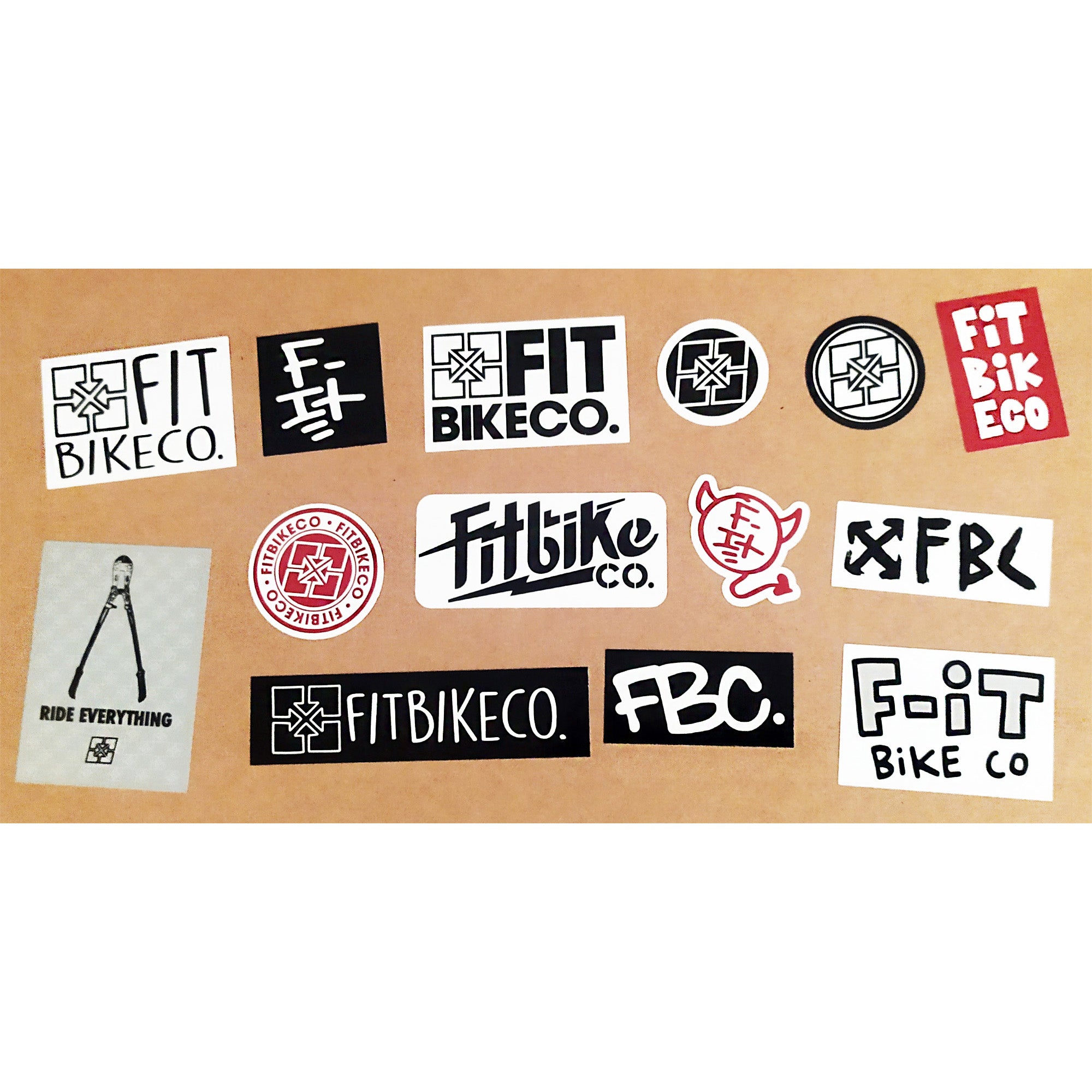 Fit Bike Co. BMX Sticker / Decal Sheet 2022 - 14 Stickers - SkateboardStickers.com