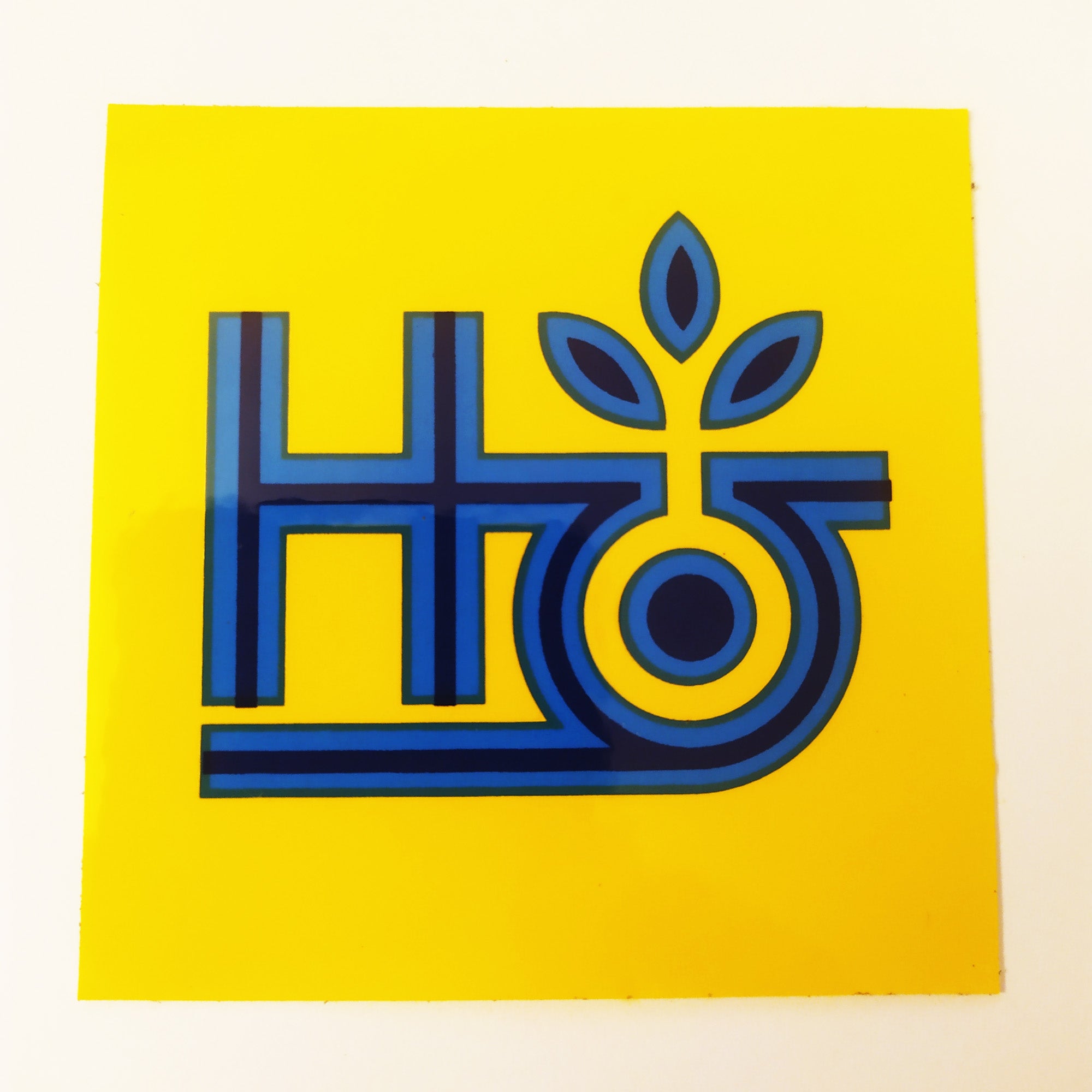 Habitat Skateboards Sticker - Tritone Pod Yellow - 7.5cm x 7.5cm