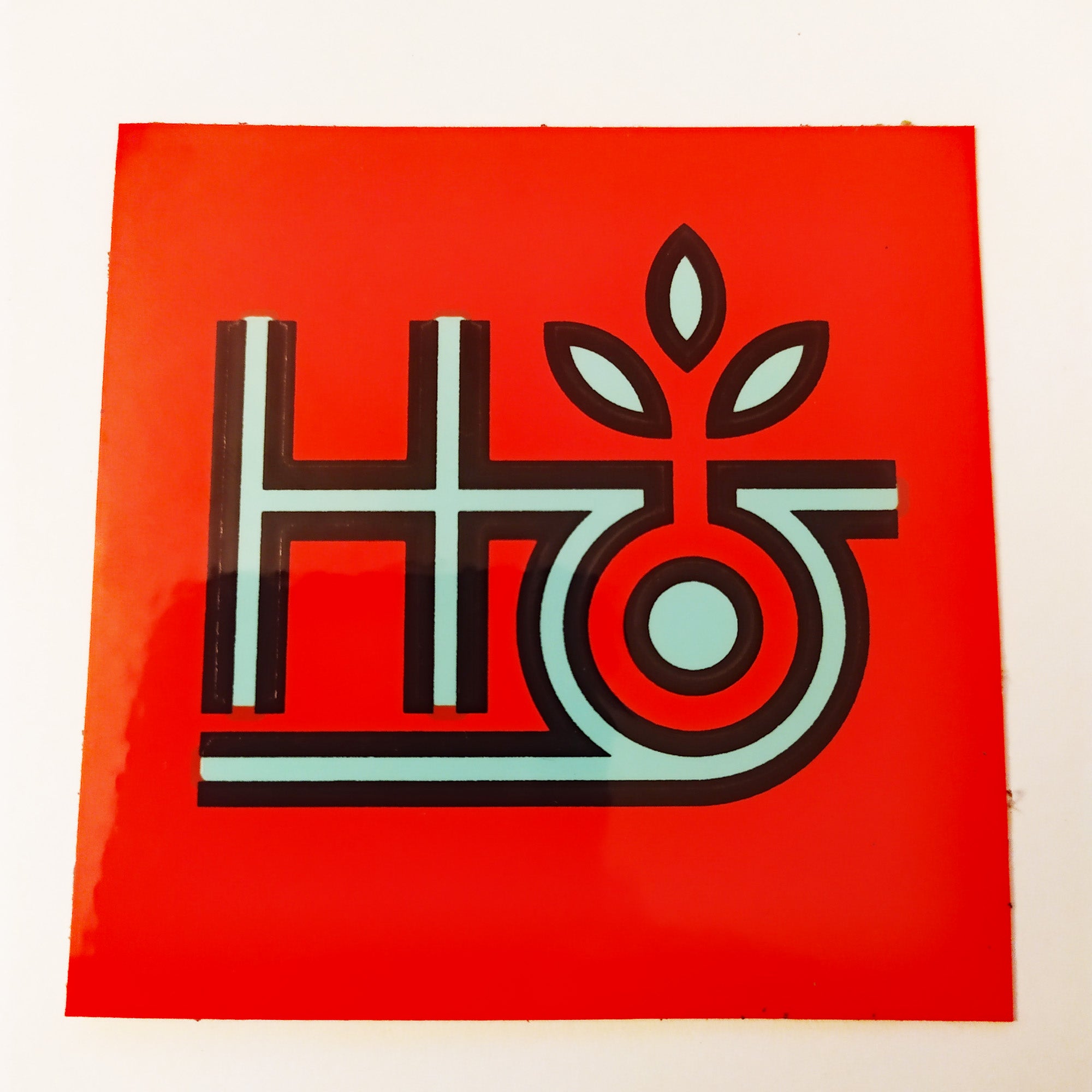 Habitat Skateboards Sticker - Tritone Pod Red - 7.5cm x 7.5cm