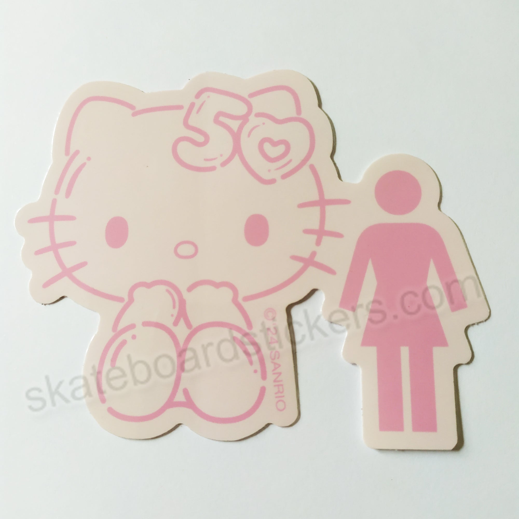 Hello Kitty 50th Anniversary - A Girl Skateboards X Sanrio Collaboration Skate Sticker