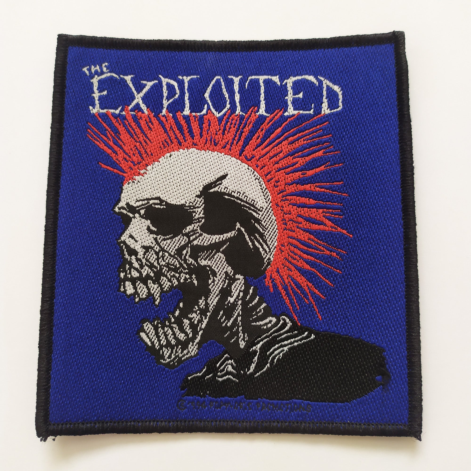 The Exploited - Skull Woven Music Patch - SkateboardStickers.com