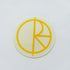 Polar Skateboards Logo Sticker - Yellow / Clear - SkateboardStickers.com