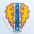 Powell Peralta, Tommy Guerrero "Flames" Skateboard Sticker. 13cm x 11.5cm approx - SkateboardStickers.com