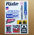 Ride BMX Magazine Sticker Sheet - Mid School BMX Era - SkateboardStickers.com