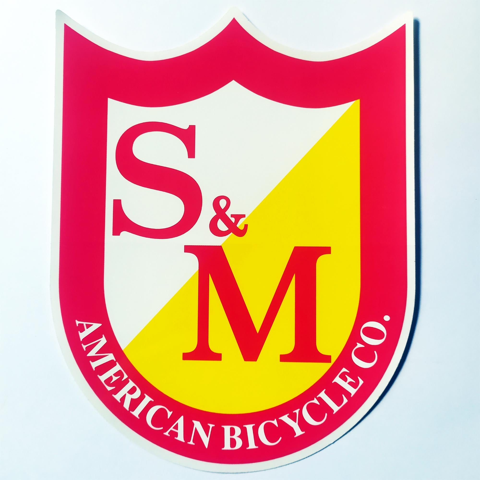 S&M - Big Shield BMX Sticker / Decal - 20 cm