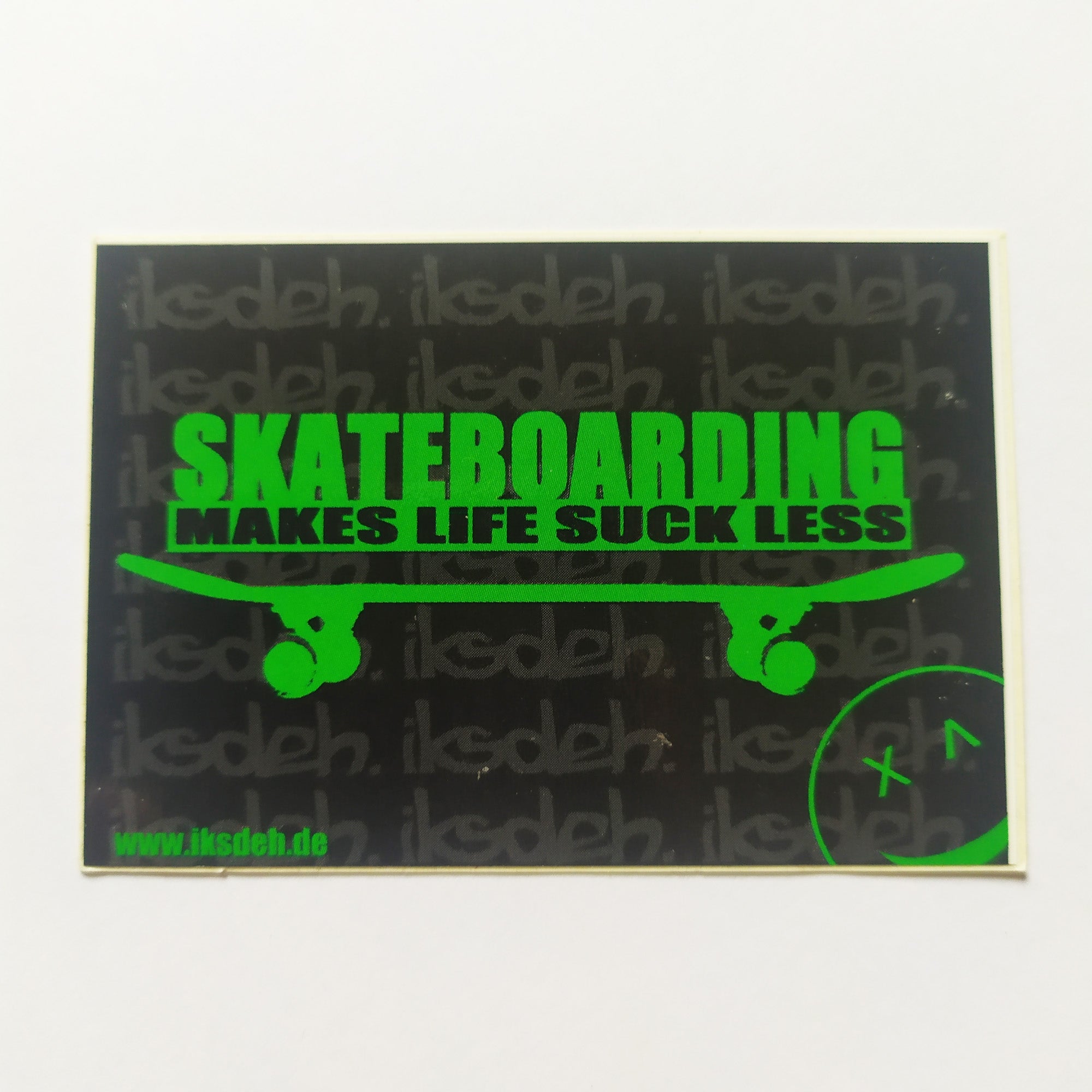 Iksdeh "Skateboarding Makes Life Suck Less" Sticker