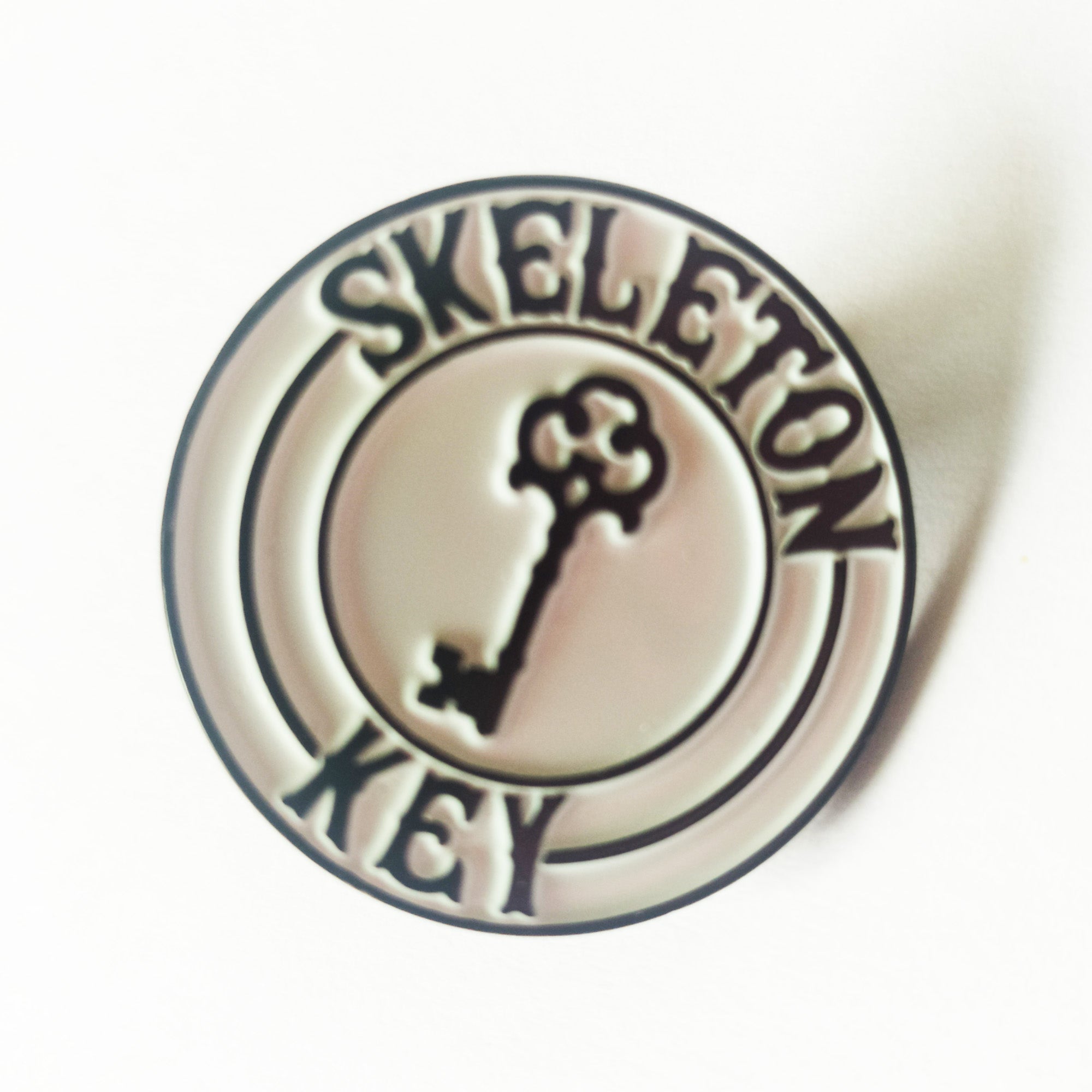 Skeleton Key Skate Pin - SkateboardStickers.com