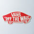 Vans Shoes "Off The Wall " Skateboard Sticker - Red