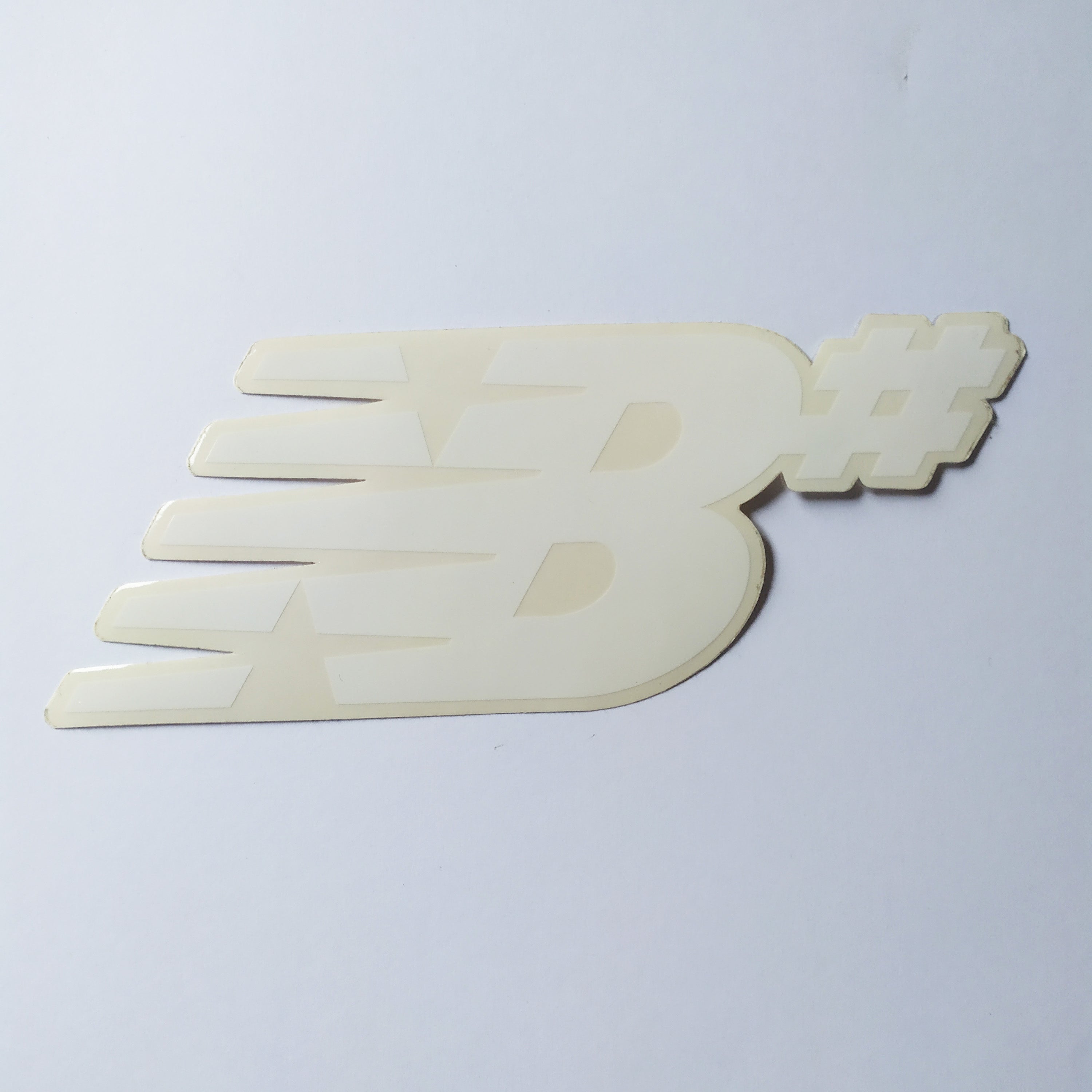 New Balance Skateboard Footwear Sticker - White, 19.5 cm