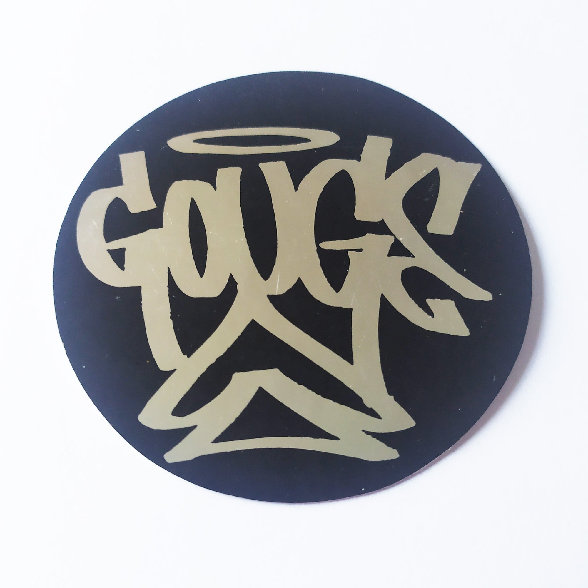 Gouge Skate Sticker - Black/Silver