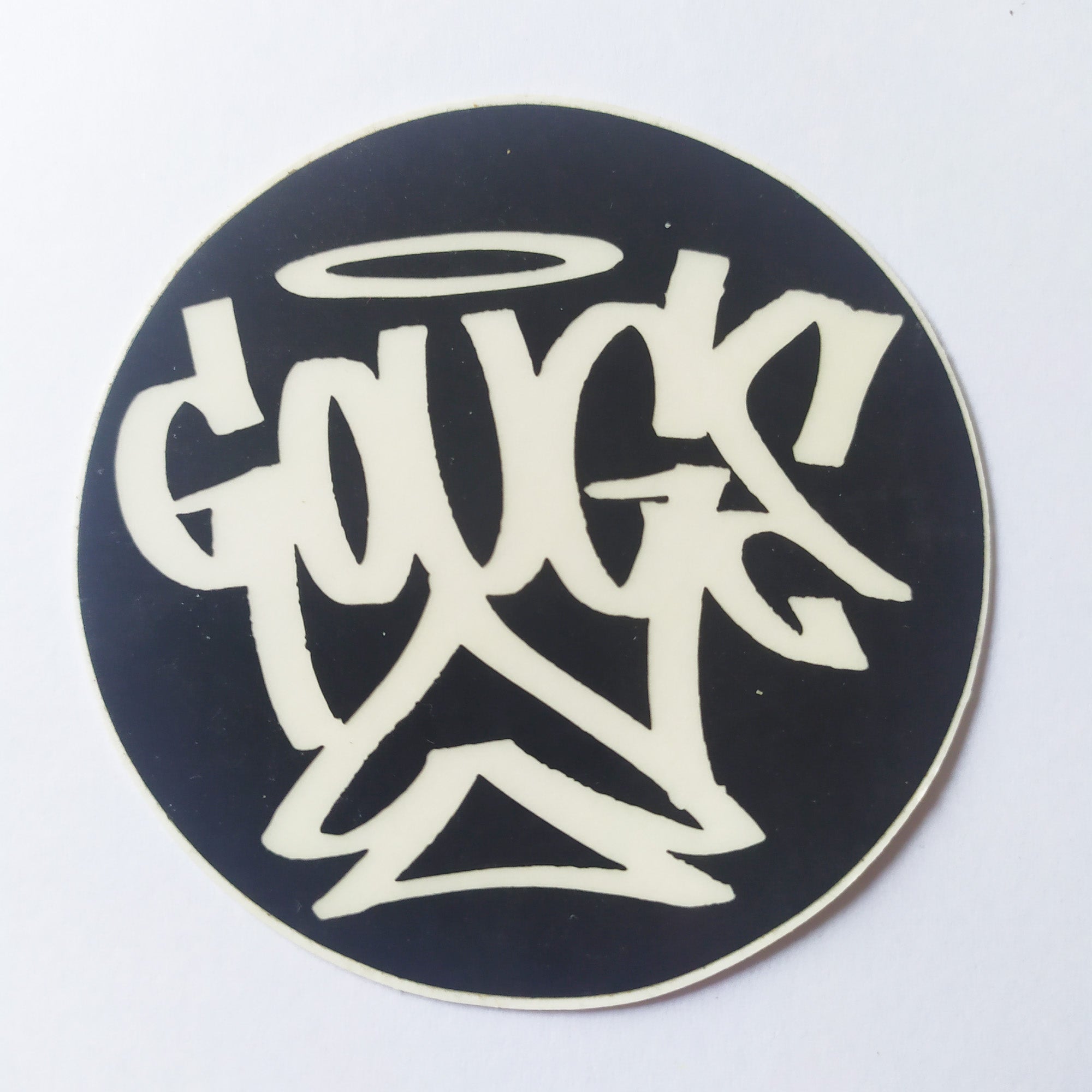 Gouge Skate Sticker - Black/White