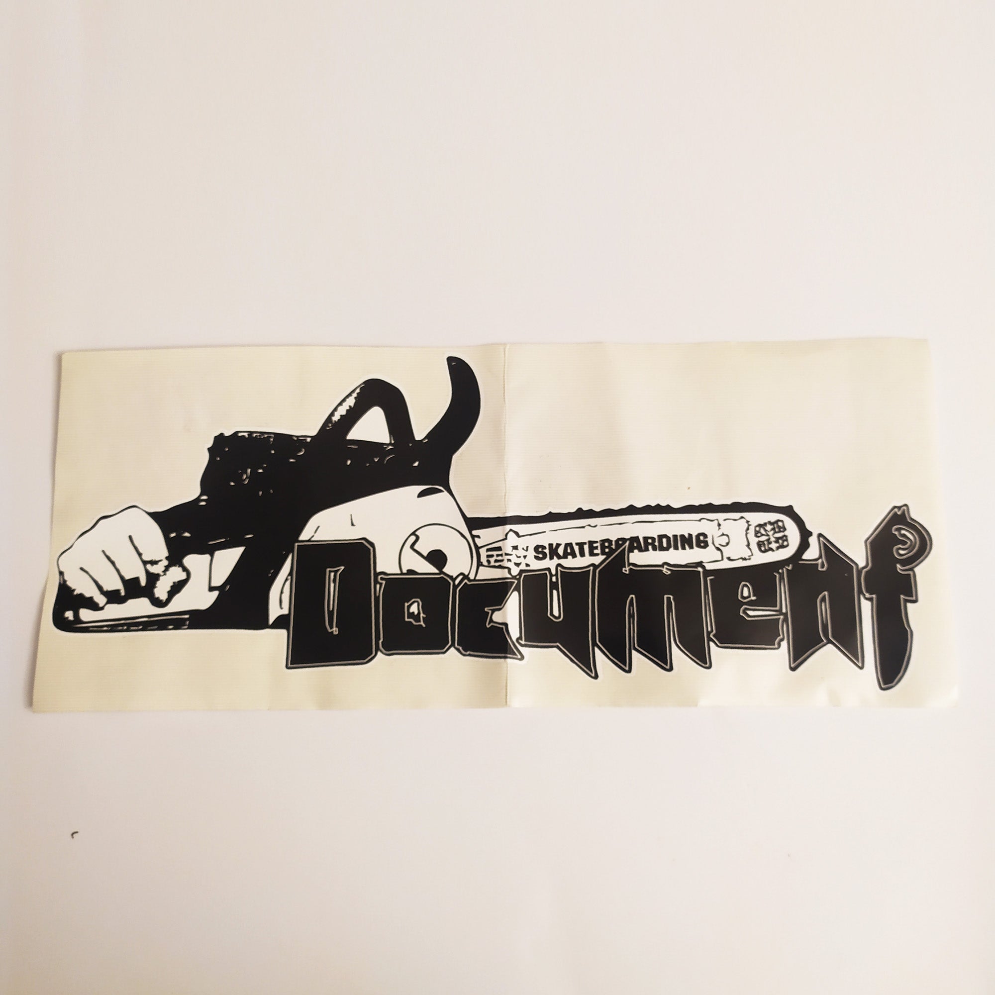 Document Skateboard Magazine Sticker (creased) - SkateboardStickers.com