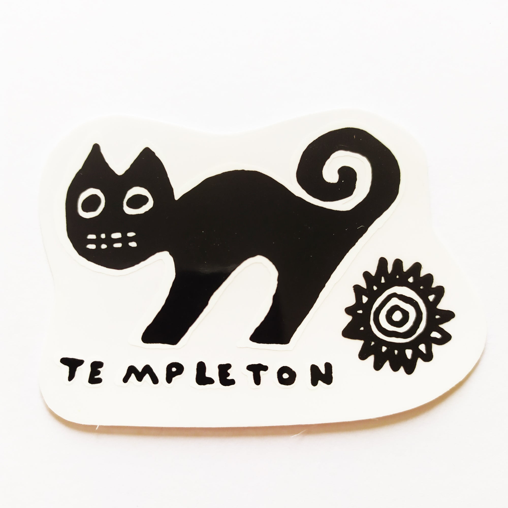 New Deal Official Reissue Skateboard Sticker - Ed Templeton Cat - SkateboardStickers.com