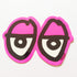 Krooked "Eyes" Skateboard Sticker - Pink, 8.5cm - SkateboardStickers.com