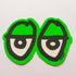 Krooked "Eyes" Skateboard Sticker - Green, 8.5cm - SkateboardStickers.com