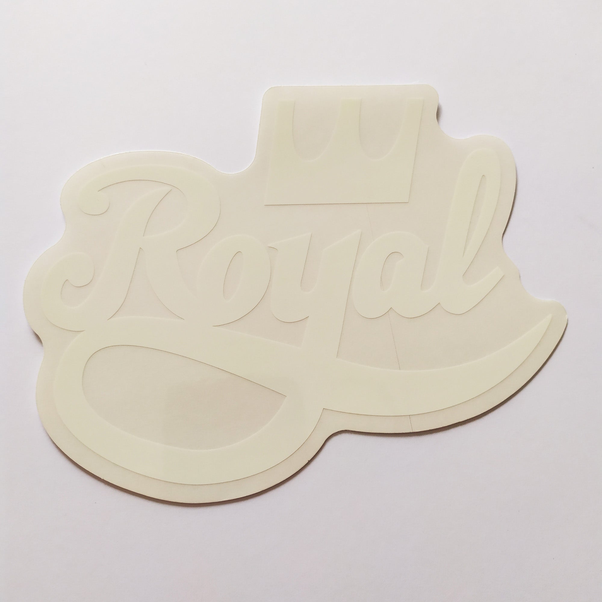 Royal Trucks Skateboard Sticker, White, 17cm - SkateboardStickers.com