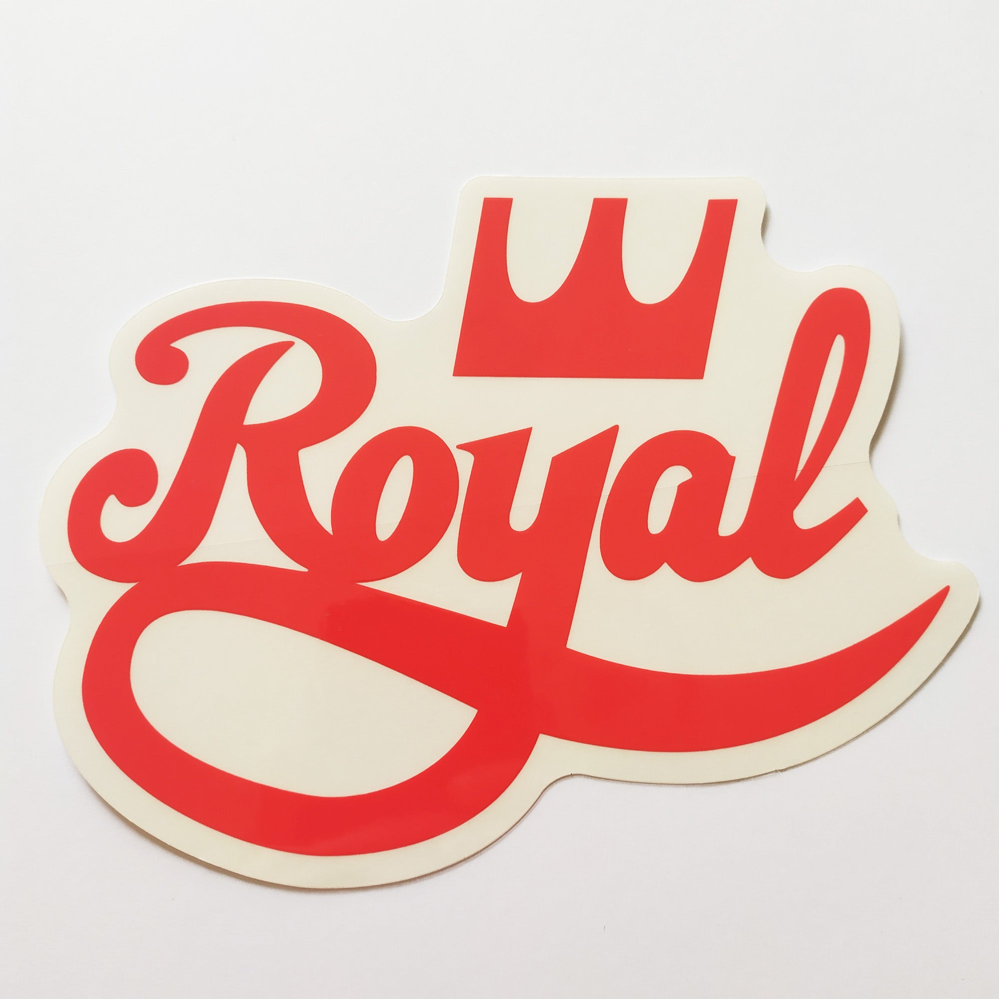 Royal Trucks Skateboard Sticker, Red, 17cm - SkateboardStickers.com